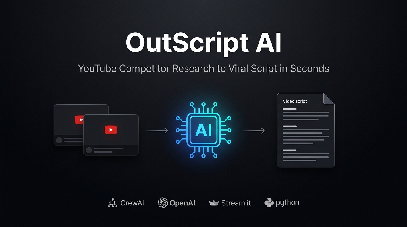 OutScript AI Autonomous YouTube Competitor Research & Script Gap Engine
